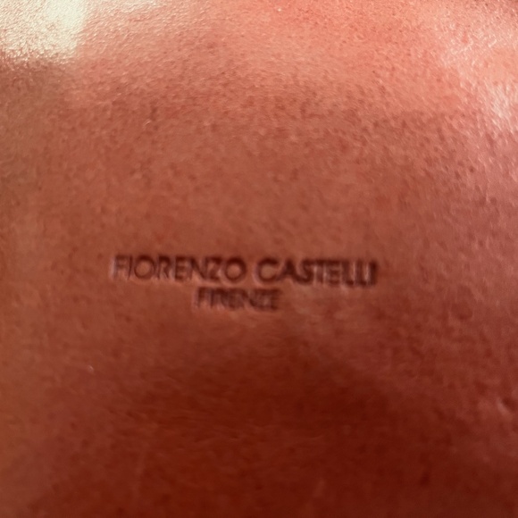 FIORENZO CASTILLI Firenze  Italy-made peach leather shoulder bag - Picture 2 of 8